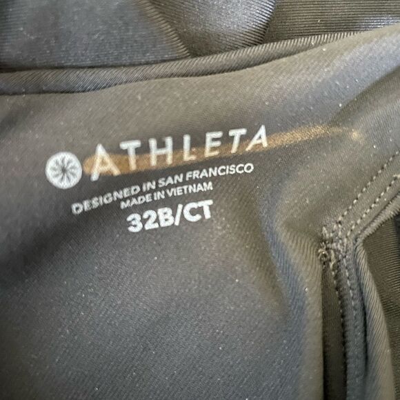 ATHLETA Square Neck Bra CupTankini Top, Black, Size 32B/C Tall NWT $74 531213 - Picture 9 of 12